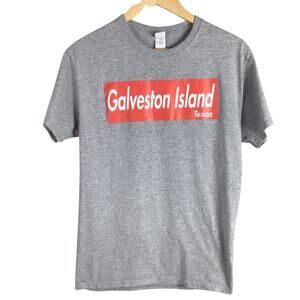Galveston Island Texas Supreme Parody T Shirt Gray Medium